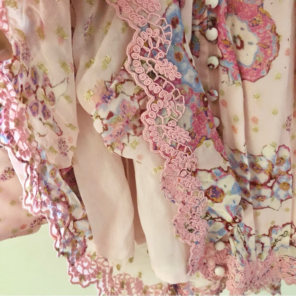 Hemant And Nandita Button Front Mini Dress Xs - image 8